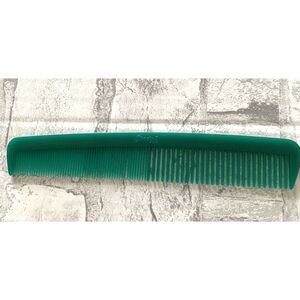 Vintage Goody Made in USA Green Retro Groovy Prop Old School Pocket Hair Comb 7"